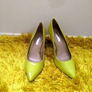 BCBG Patent Leather Yellow Pumps